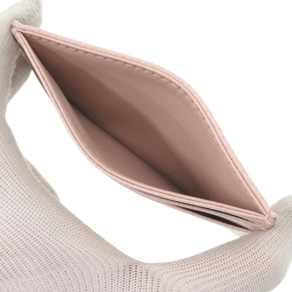 Christian Dior Leather Pink Card Case 0786